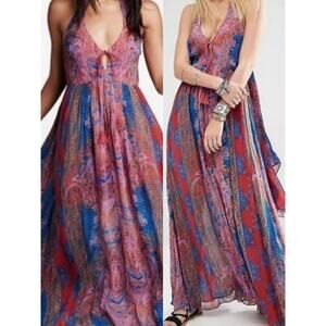 Free People $198 Multicolor Size 2 Boho Maxi Dress